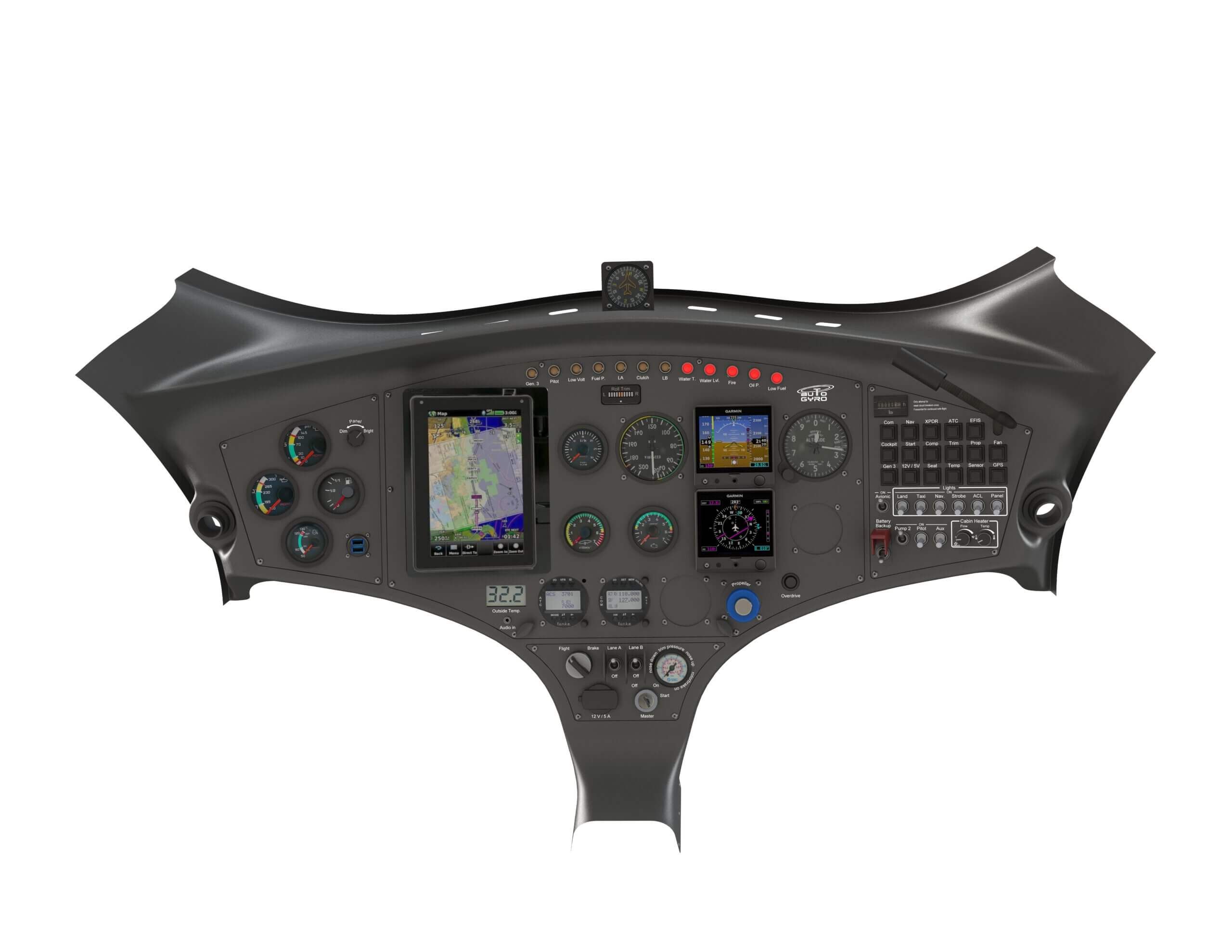 Standard Cockpit analoge instruments garmin 760