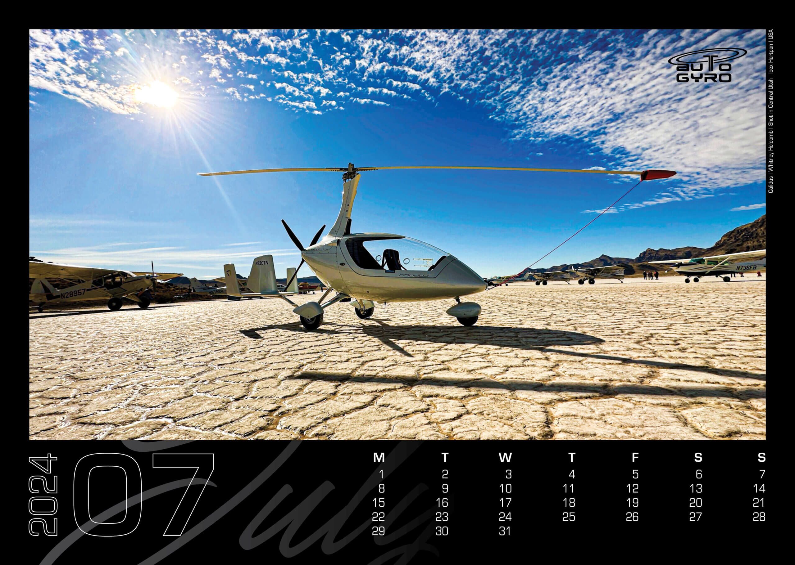 AutoGyro Calendar-July-AutoGyro-Calidus-shot in central Utah